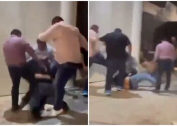 Captan al subsecretario del Gobierno de QRoo golpeando a un hombre