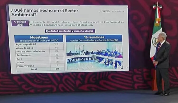 AMLO promete dar seguimiento a contaminación de río Sonora: “No habrá carpetazo”