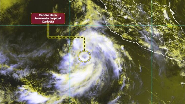 Se forma la tormenta tropical “Carlotta” en el Pacífico