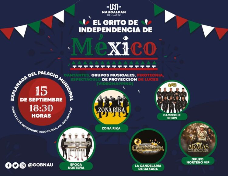FESTEJA EN #NAUCALPAN EL GRITO DE INDEPENDENCIA