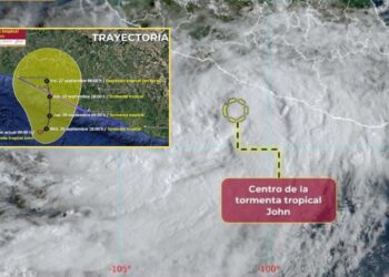 ‘John’ se fortalece y regresa como tormenta tropical enfilando a Guerrero