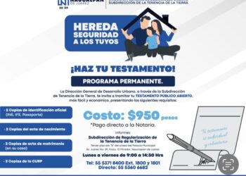 Gobierno de Naucalpan comparte información sobre creación de testamento