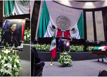 Realizan homenaje de cuerpo presente a Ifigenia Martínez en San Lázaro