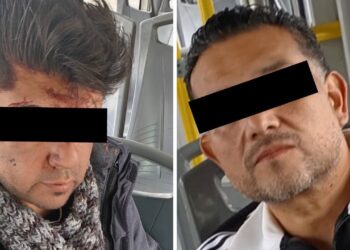 Usuario del Metrobús termina con vidrios en el rostro durante riña