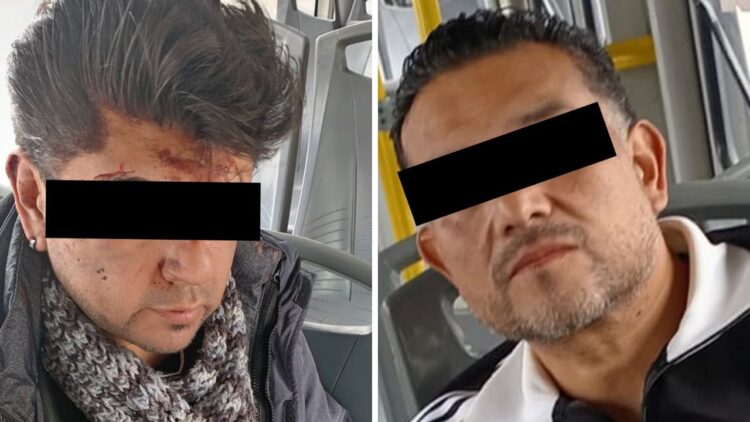 Usuario del Metrobús termina con vidrios en el rostro durante riña