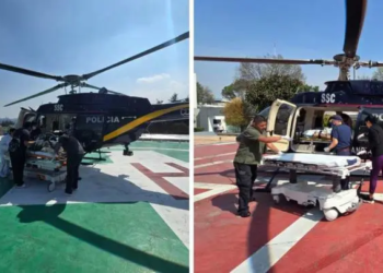 Cóndores trasladan a joven con traumatismo al Hospital Xoco