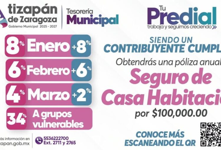 Se amplían los beneficios en pagos de Predial y Agua Potable para los atizapenses