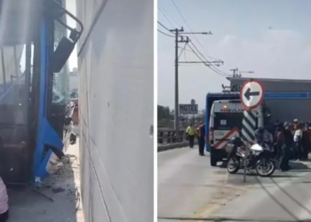 Choca unidad del trolebús elevado en Iztapalapa; hay 10 heridos