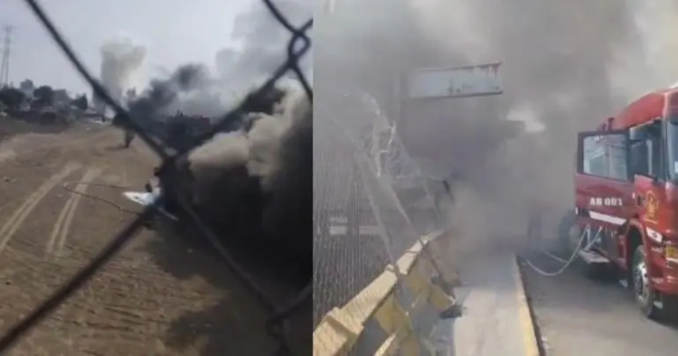 Se registra incendio en respiradero del Río de los Remedios, en los límites de GAM y Ecatepec