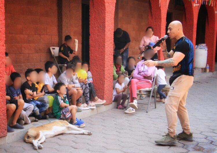 Gobierno de Ecatepec lleva actividades recreativas y lúdicas a niños y jóvenes de Casa del Migrante