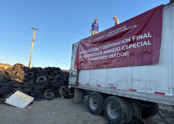 Retiran 12 toneladas de llantas de calles de Naucalpan