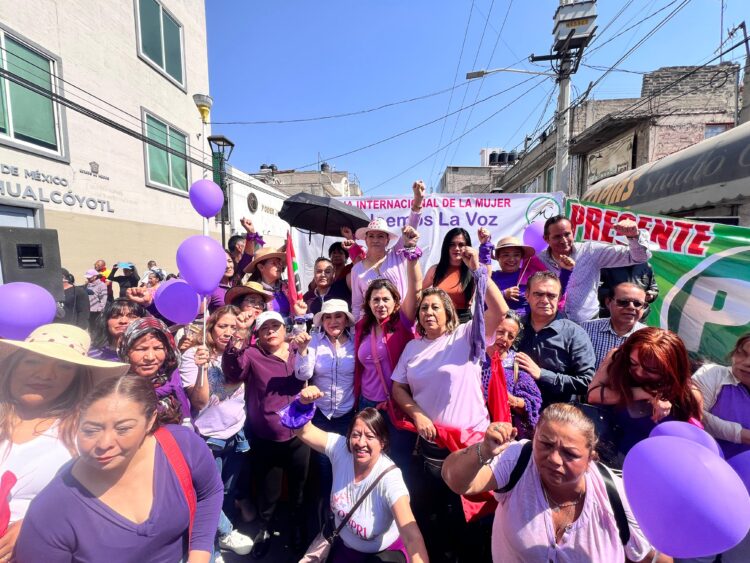TOMAN MUJERES PRIISTAS LAS CALLES DE NEZAHUALCÓYOTL PARA EXIGIR EQUIDAD Y JUSTICIA EN EL MARCO DEL 8M