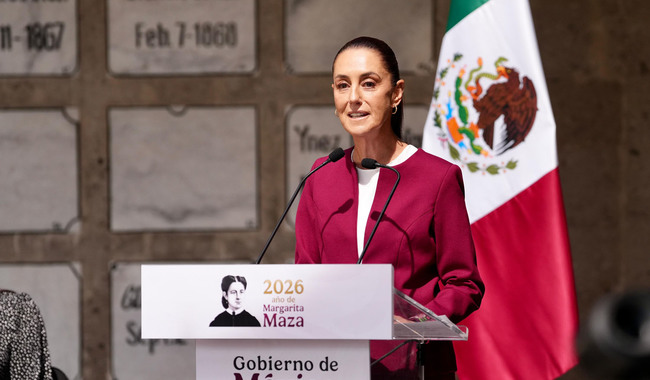 Presidenta Claudia Sheinbaum encabeza Bicentenario del Natalicio de Margarita Maza, primera Embajadora Histórica de México