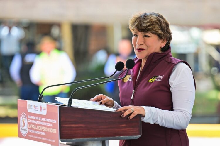 Repavimentación del Periférico Norte, acto de justicia: Delfina Gómez