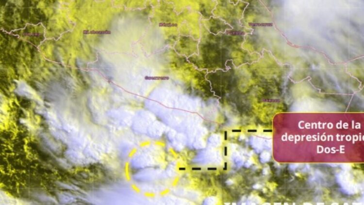 Se forma la depresión tropical «Dos-E» en el Pacífico; se intensificará a tormenta tropical en las próximas horas