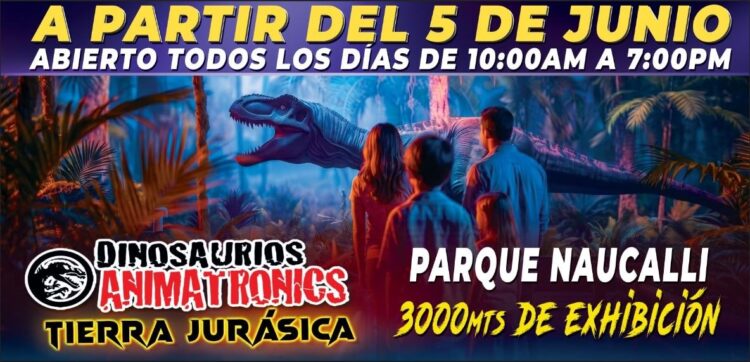 Dinosaurios Animatronics: una aventura jurásica llega al Parque Naucalli