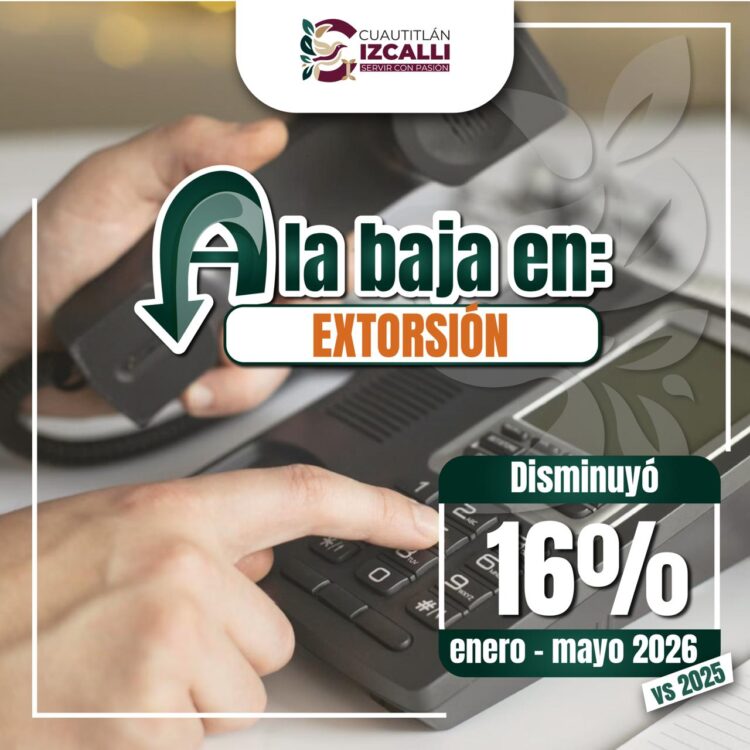 Bajan 16% delitos de extorsión en Izcalli