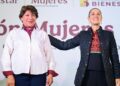 En Naucalpan Entregan Claudia Sheinbaum y Delfina Gómez tarjetas de la Pensión Mujeres Bienestar