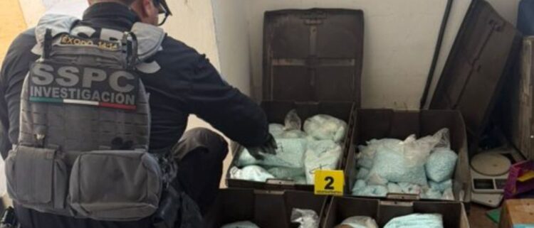 Golpe a ‘Los Rusos’: aseguran 120 kilos de pastillas de fentanilo en Mexicali