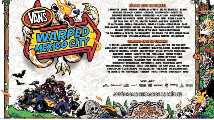 Vans Warped Tour México revela su cartel por días y activa la venta de boletos individuales