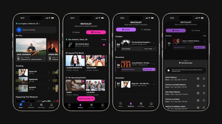 Ticketmaster renueva su app para hacer más fácil y personalizado descubrir y seguir eventos en vivo