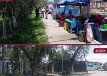 Limpian a Izcalli de puestos ambulantes