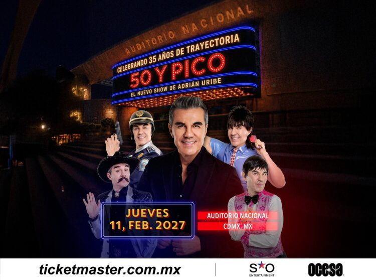 Adrián Uribe llegará por primera vez al Auditorio Nacional para celebrar sus 35 años de carrera