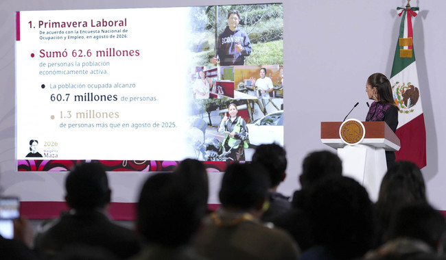México suma 1.3 millones de nuevos empleos y Sheinbaum presume una primavera laboral