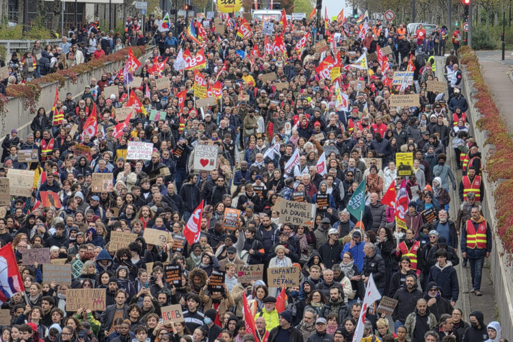 Francia despliega 70 mil policías ante nuevas protestas por el costo de vida y contra la ultraderecha