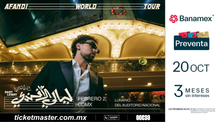 Saint Levant traerá el AFANDI World Tour al Lunario del Auditorio Nacional